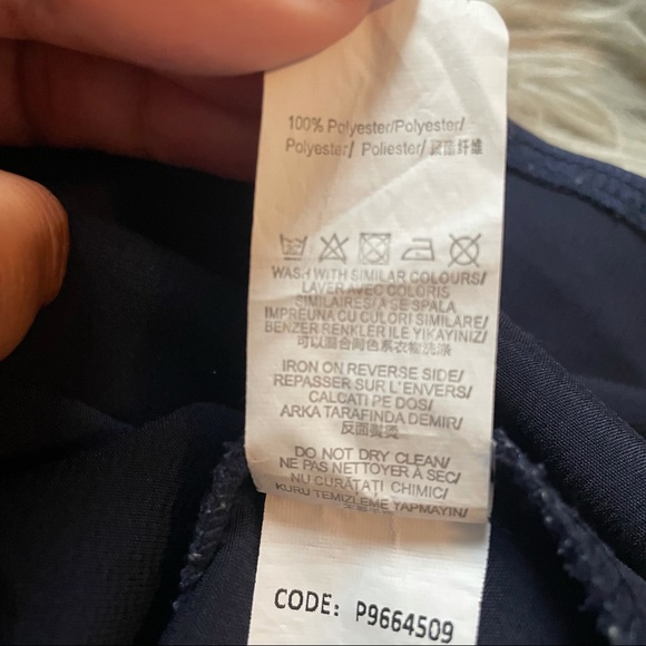 Navy Front Tie Misguided Romper - Picture 5 of 7